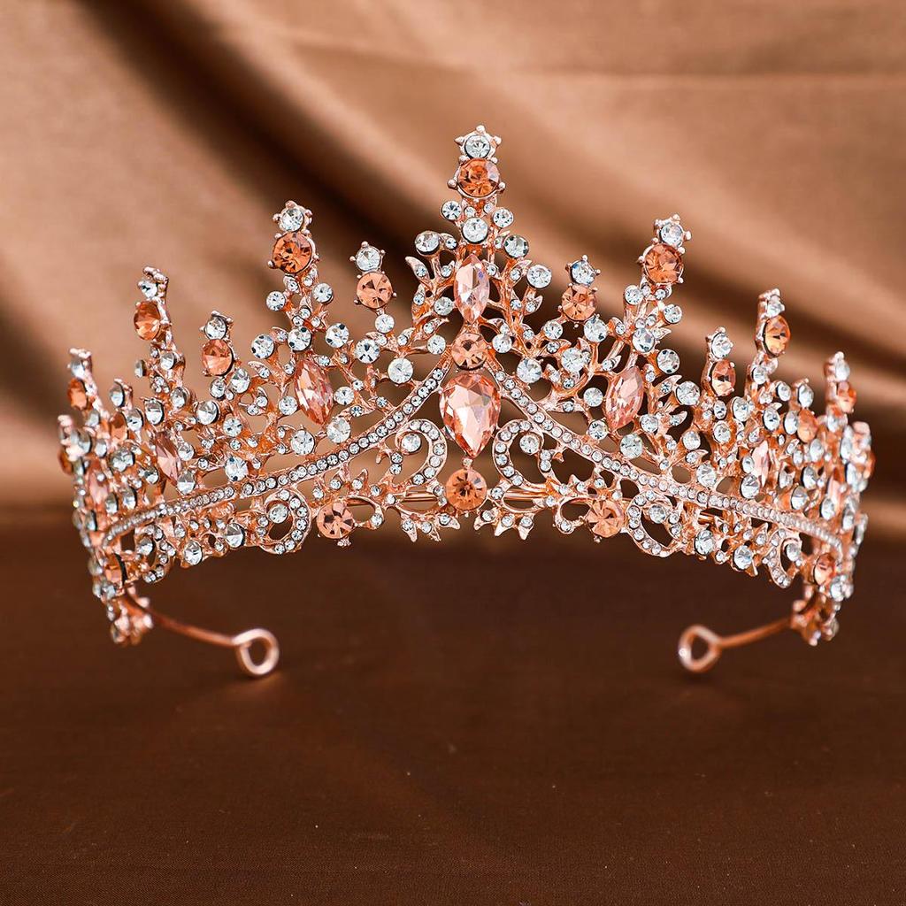 Diadema Corona Nuziale con Strass per Abito da Sera e Servizi Fotografici
