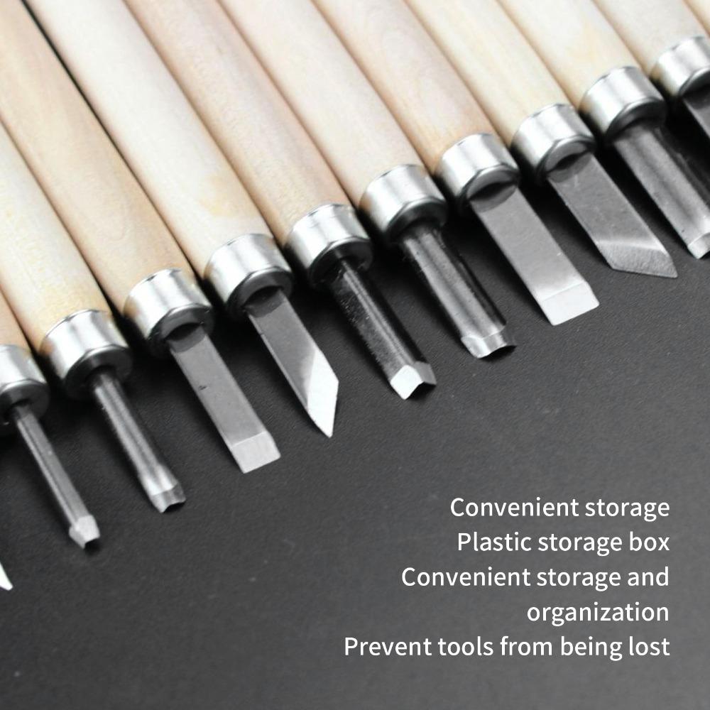 12PCS Steel Wood Carving Tool Set Professional Carving Chisels Sculpture Knife  Sculpting