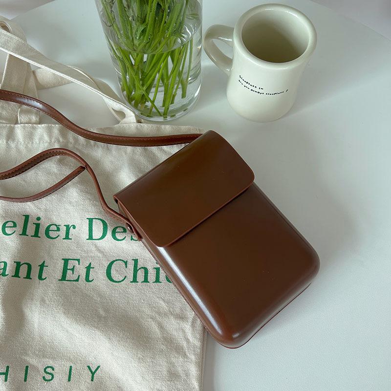 Loose Change Phone Bag Simple Box Bag Retro Men's and Women's Quality Crossbody Bag