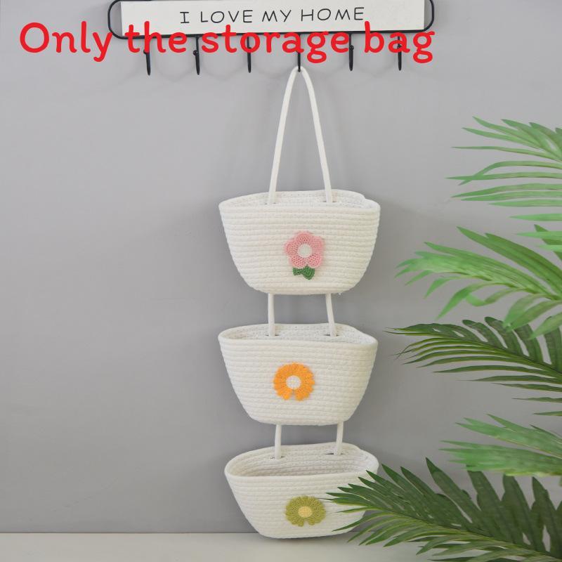 Multipurpose Foldable Cotton Hanging Basket For Bedroom Organizing