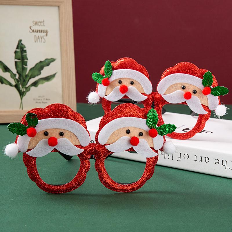 2026 Christmas Glasses Frame Santa Claus Xmas Tree Glasses Photo Booth Props Kids Gifts New Year Party Decorations Navidad Noel