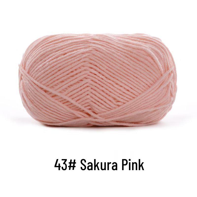 Suhe Meng Xiaoxiao 4-Ply Combed Cotton Milk Yarn for DIY Knitting: Blanket, Hat, Scarf Projects