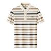 Short Sleeve Polo Shirt Striped Business Casual Lapel Men'S Thin Medium Blue T-Shirt Bottom Shirt Top Clothes