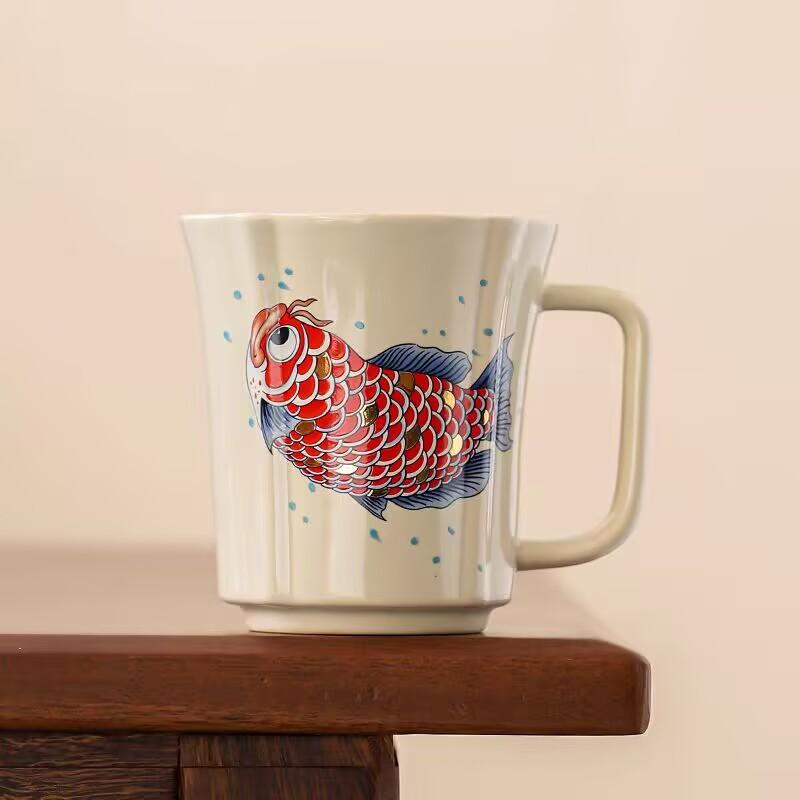 Plant Ash Ceramic Tea Cup Personal Special Water Cup Large Capacity High-End Office Tea Cup