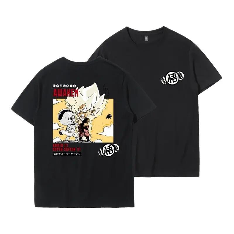 Dragon Ball Kid Goku "Practice" Gravity Room Manga T-Shirt, Unisex Anime Fan Streetwear Tee, 100% Cotton Casual Short Sleeve Top
