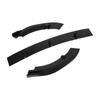 3Sections Front Bumper Splitter Lip UV Resistant Replacement for MK6 GTD 2009‑2013 Glossy Black