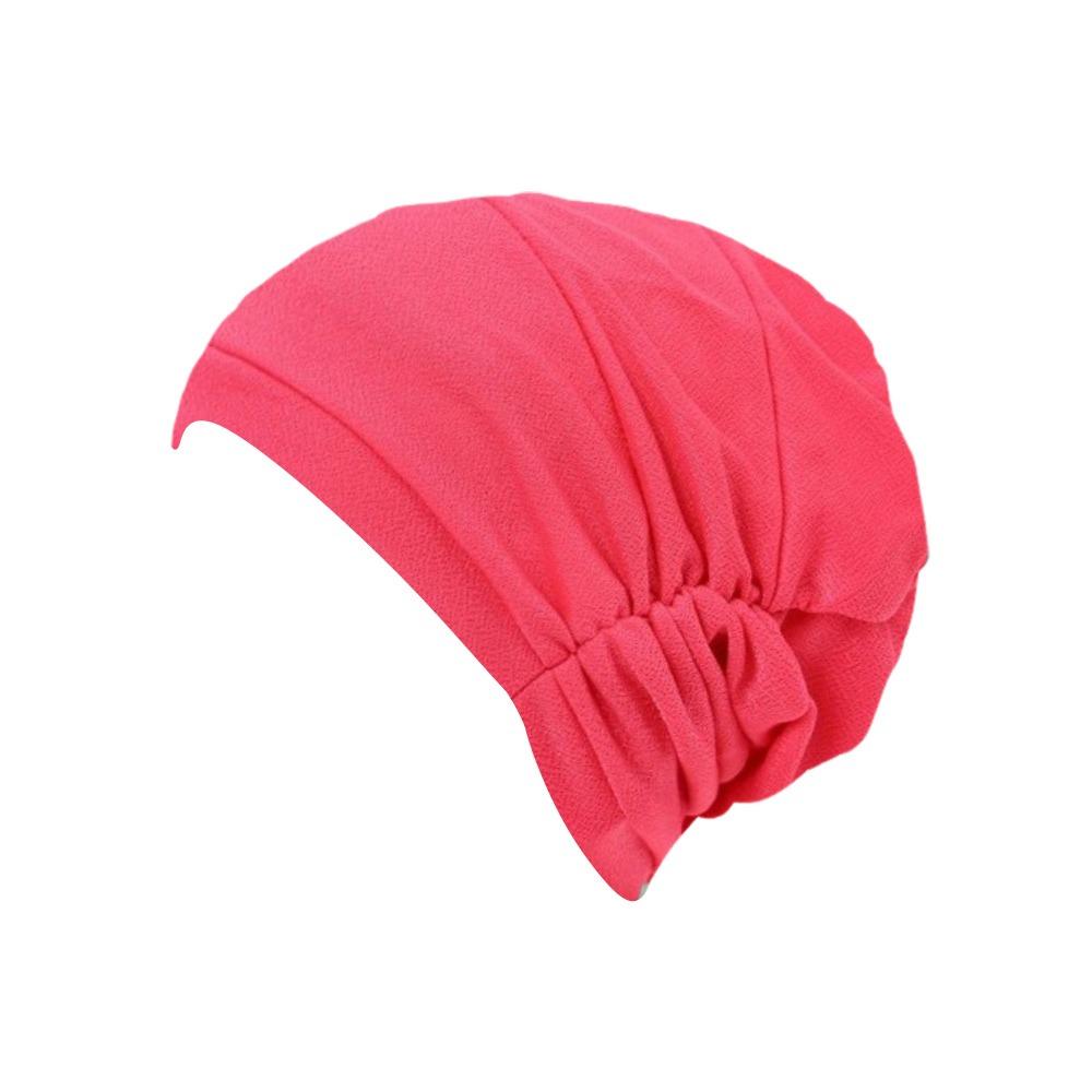 Comfortable Vintage Hijab Caps Elastic Soft Polyester Islamic Headband Breathable Wrap Style Cancer Chemo Hat Hair Loss