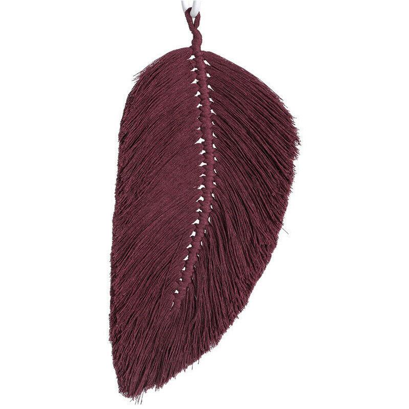 Blatt kleine Tapisserie Macrame Wand hängen gewebt Anhänger Ornament Boho Home Decor