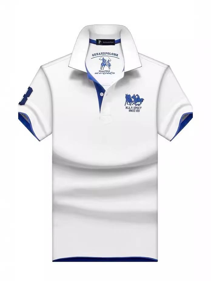 TrendHub Plussstørrelse 6XL 100% Bomull Herre Poloskjorter Kortermet Business Casual Herre T-skjorter Broderi Mann T-skjorter