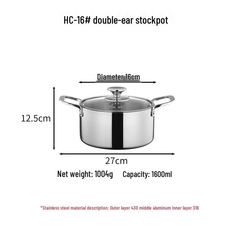 ZISIZ Двухъярусная пароварка и кастрюля для супа из нержавеющей стали