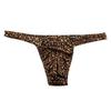 Bikini Shorts Glossy Leopard Made with YPS Front Thong La Pomme Homme Made In Available In Two M and 700003 Mocha [La Pomme] - Print! Material,