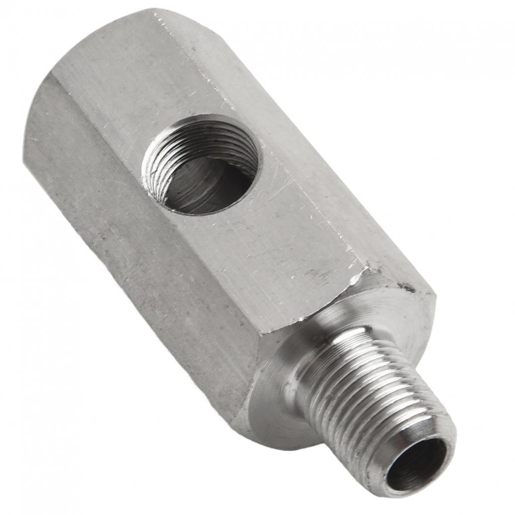 1pc Turbo Oil Feed Adapter Fitting Line Gauge 1/8NPT Stainless Steel For