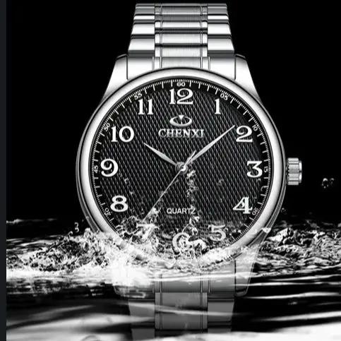 CHENXI 010 Partneruhr Sport Wasserdicht Leuchtende Quarzuhren Herren Edelstahl Großes Zifferblatt Armbanduhren Damen Armband