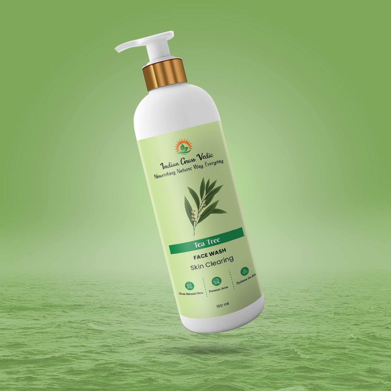 India Grass Vedic Tea Tree Face Wash: Purifying blend harnesses the Tea Tree s clarifying power and Ayurvedic herbs to deeply cleanse pores