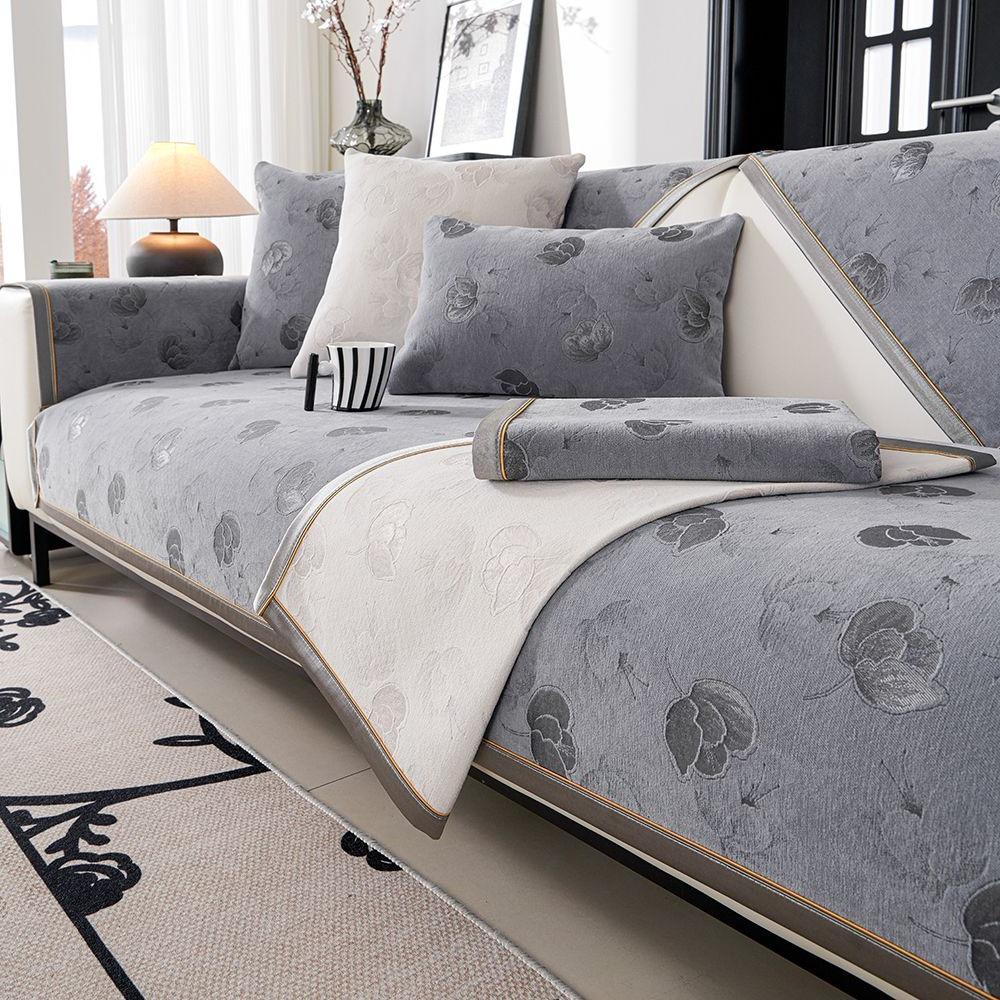 

Подушка для дивана из шенилла с защитой от царапин, универсальная нескользящая легкая роскошная подушка для всех сезонов, высококачественное полотенце для дивана в скандинавском стиле 70*70cm