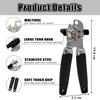 Stainless Steel Manual Tin Openers,Tin Openers Can Opener,3-in-1 with Non-Slip Handle Can Openers Perfect Kitchen Tool