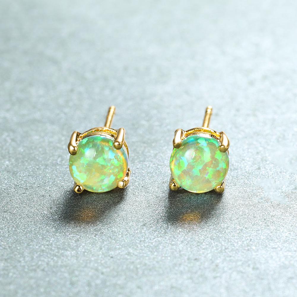 Korean & Japanese Style Opal Earrings: Elegant Studs & Pendants for Women
