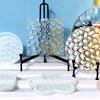 1/6 Stück Diamanten Unterseite Untersetzer Form Blume Herz Runde Form Epoxid Tassenunterlage Formen mit Diamanten Unterseite Harz Tablett Form