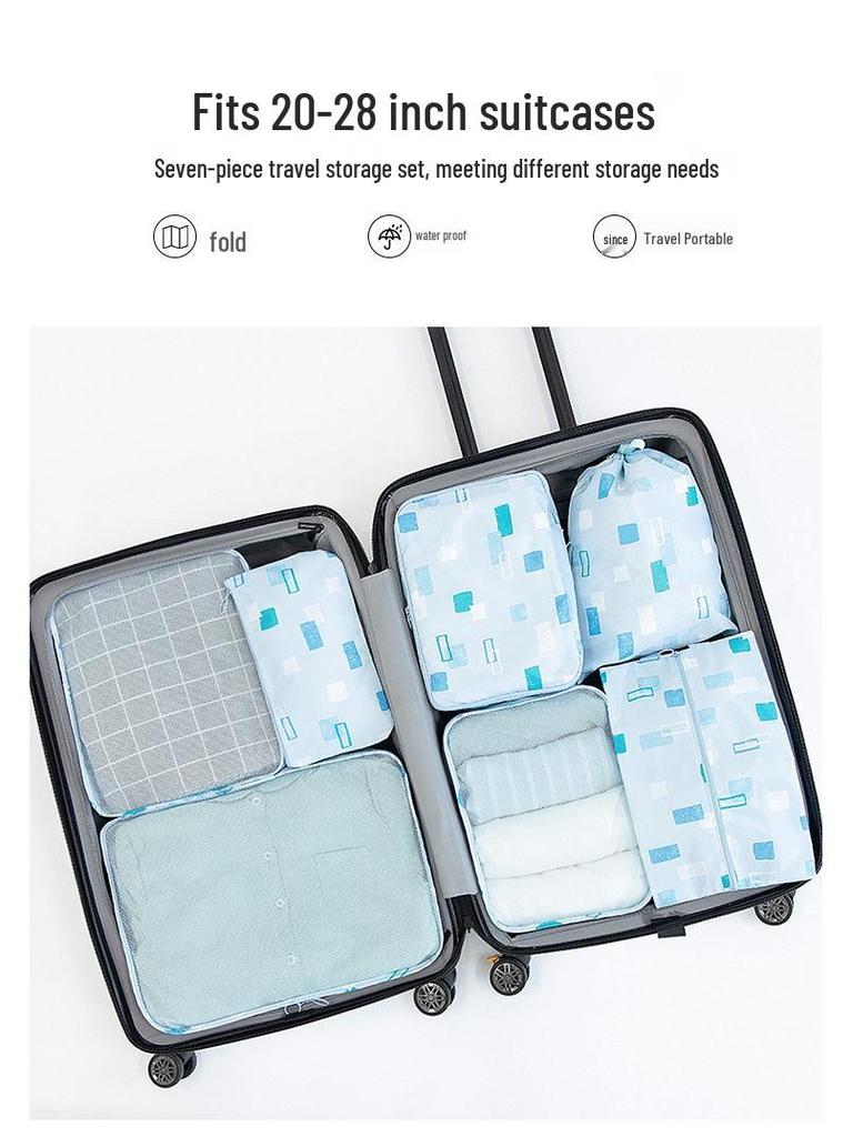 Thickened 7-Piece Travel Storage & Organization Bag Set