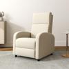 Relax Armchair TV Chair Foldable Footrest Reclining Up To 160 Degrees  64 X 86 X 102 Cm Cream