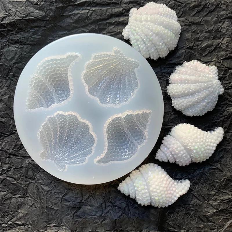 DIY Candle Silicone Mould Handmade 3D Ocean Shell Shape Aromatherapy Candle Making Supplies Mould Craft Gypsum Resin Mould