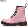 Mirror Tooling Boots Women's Patent Leather Couple Short Boots Men's and Women's Leather Boots Round