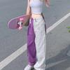 ADAgirl Baggy Jeans Women Hip Hop Streetwear Vintage High Waist Straight Purple Denim Trousers Harajuku Wide Leg Pants Mujer