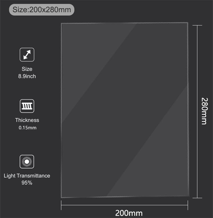 2 x nFEP Release Films For Anycubic Mono X Photon X Elegoo Saturn V1/V2 20x28cm