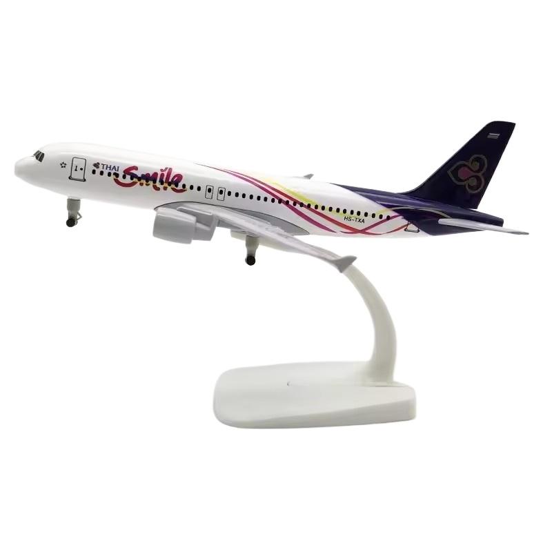 

Масштаб 1/400 Сувенирный самолетик Игрушка A320 Thai Airways Авиалинии 20 см Модель самолета для демонстрации 320 Самолет из сплава Авиация с подставкой