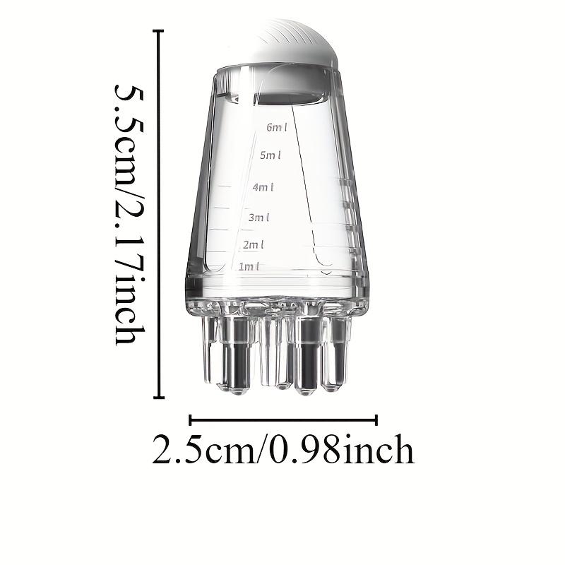 1pc Portable Handheld Scalp Serum Rollerball Massage Comb,Stainless Steel Bristle, ABS Plastic Handle, White & Light Grey, for Normal Hair Style