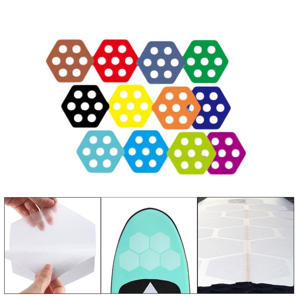 12 Pieces Surfboard Traction Pads for Board Longboard Surf Boards
