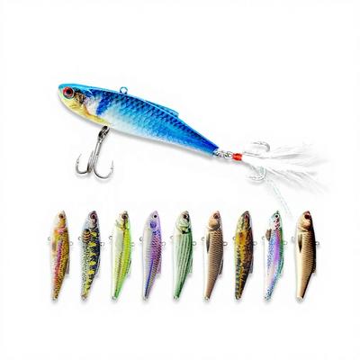 21g ABS Sinking Pencil VIB Hard Lure Long Distance Casting Artificial Fishing Bait Blood Slot Treble Hooks Bass Salmon Sea Bass