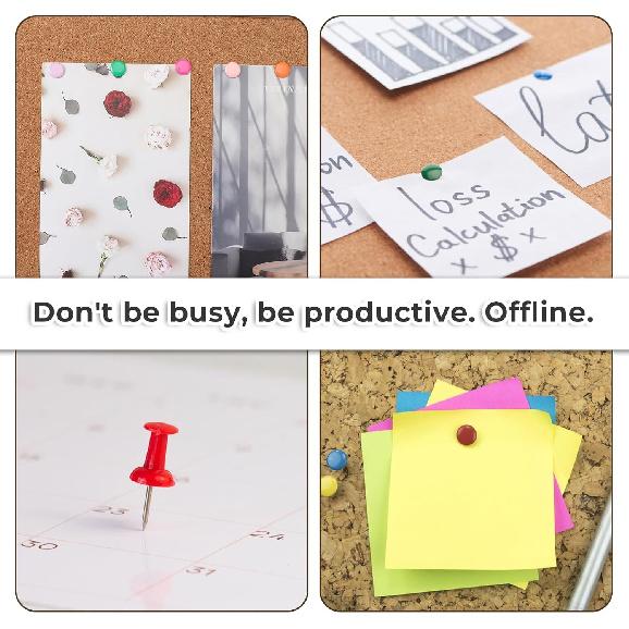 400 Pcs Colors Thumb Plastic Roundness Push P Roundness Head Thumbtack Bulletin Board Tacks for Map Office Photo Wall Cork Board Personal Use