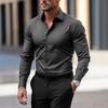 Men Solid Color Casual White Shirt Brand Fashion Long Sleeve Elastic Fabric Male Business Dress Shirt