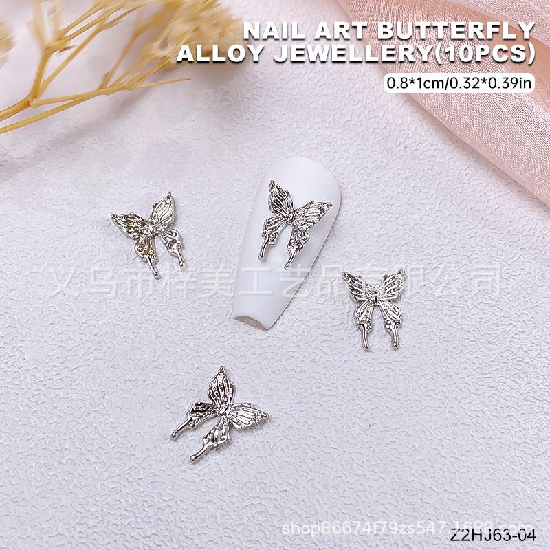 

Полые 3D Бабочки Сплав Ювелирные Изделия для Нейл-Арта - Модные Аксессуары 2024