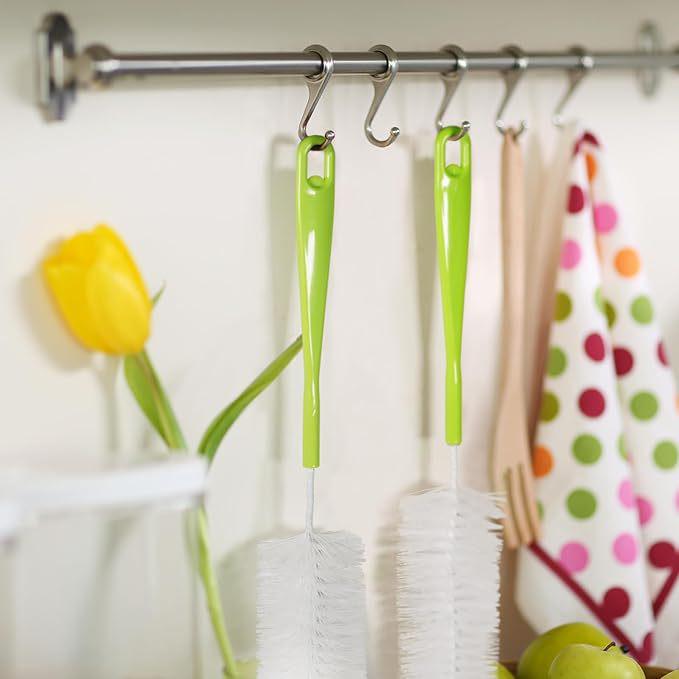 Popular Teapot Kettle & Bottle Cleaning Brush with Stainless Steel & Nylon Bristles