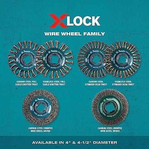 Makita D-72665 X-Lock 4-1/2" drátěný kartáč z uhlíkové oceli
