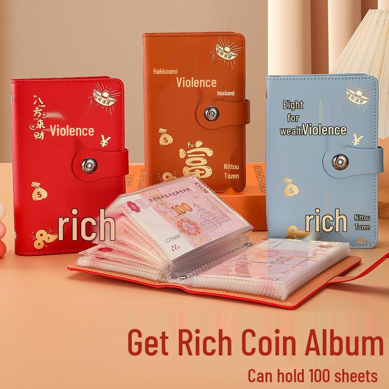Large Capacity Simple Cash Savings Book & Money Clip Album