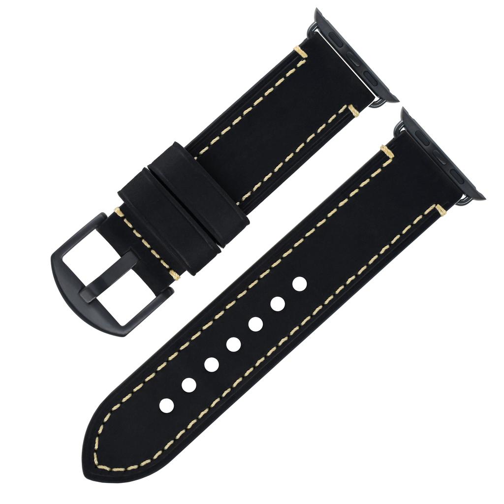 Heqi Preferential Applewatch Smartwatch Bands Unique Luxury Durable Soft Vintage Adjustable Genuine Leather Parts Watch Strap