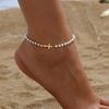 Adjustable Layered Anklet Waterproof Beach Jewelry Ankle Chain Foot Jewellery Comfortable Women Beachwear Accessories