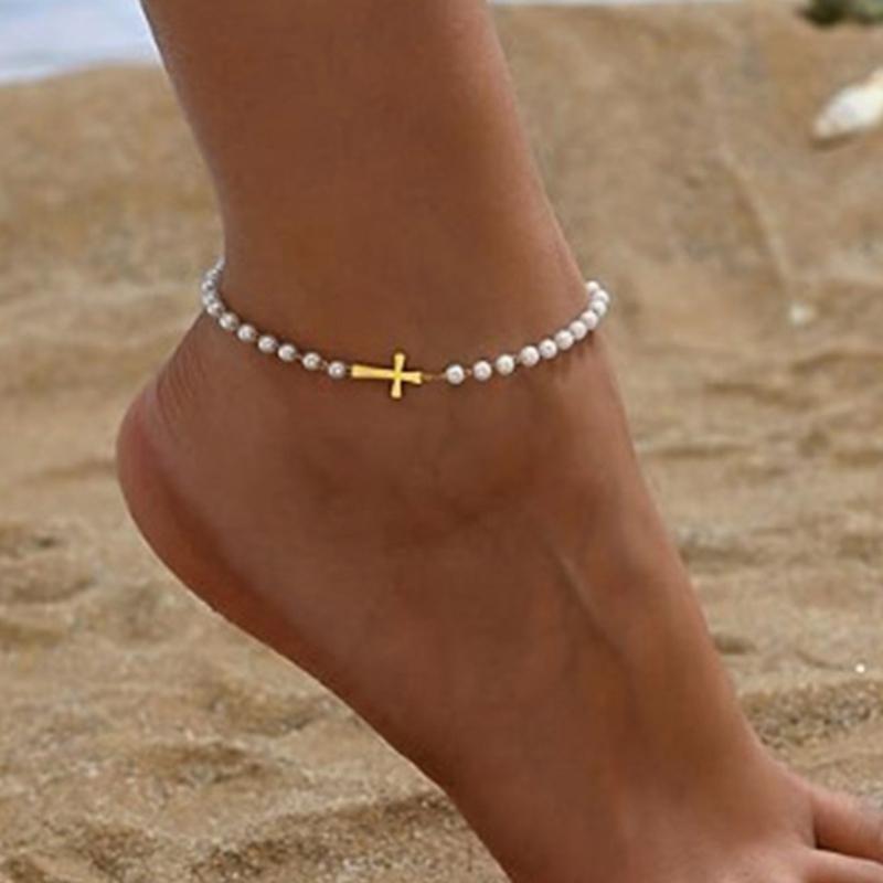 Women’s Stackable Anklet Stylish Adjustable Ankle Bracelet Waterproof Foot Jewellery for Outdoor Activity