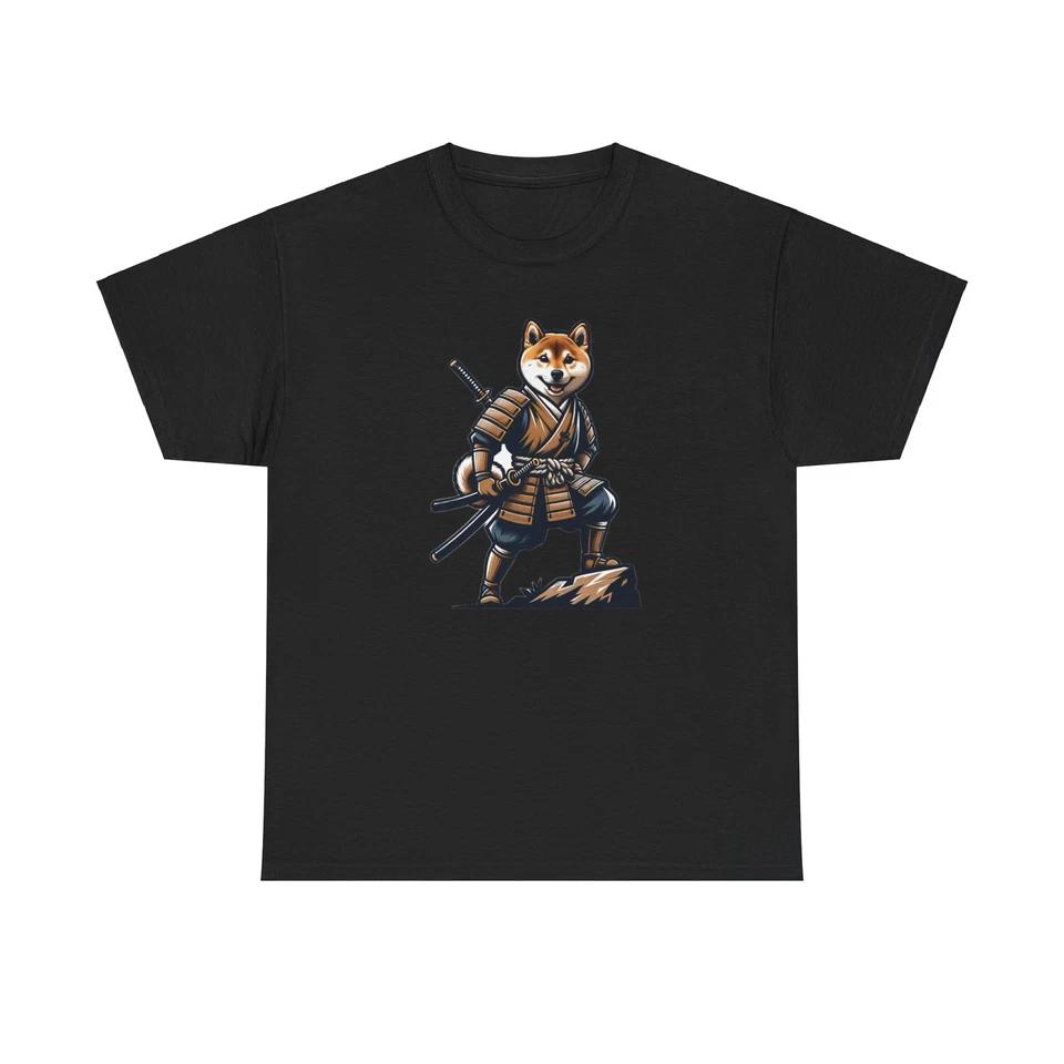 Unisex Adult T Shirt Shiba Inu Samurai Warrior New Adult Dog Graphic Tee Humor XL