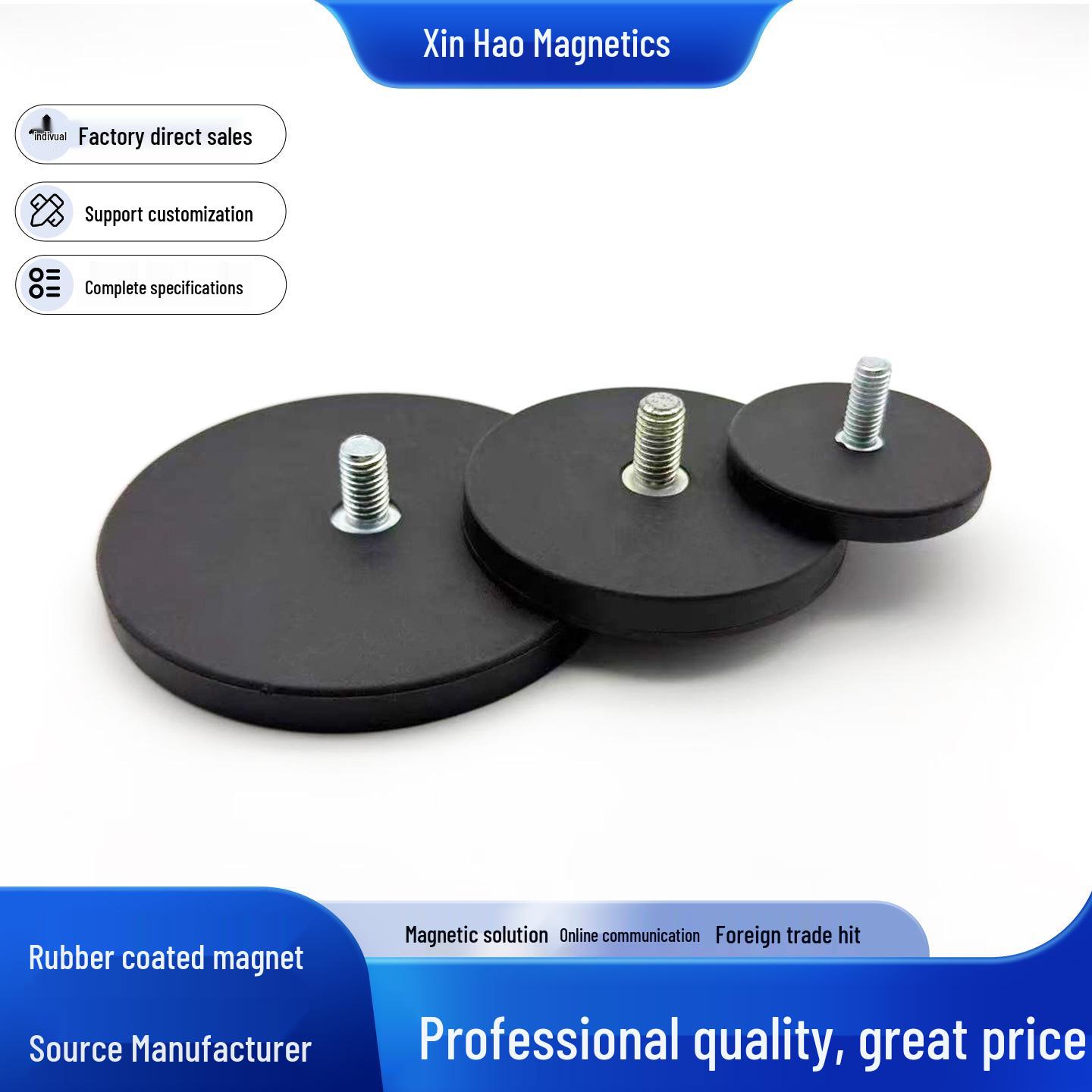 

Rubber Coated Magnet Suction Cup Car Top Light Base 22mm Diameter Internal Thread (0-3.5kg)