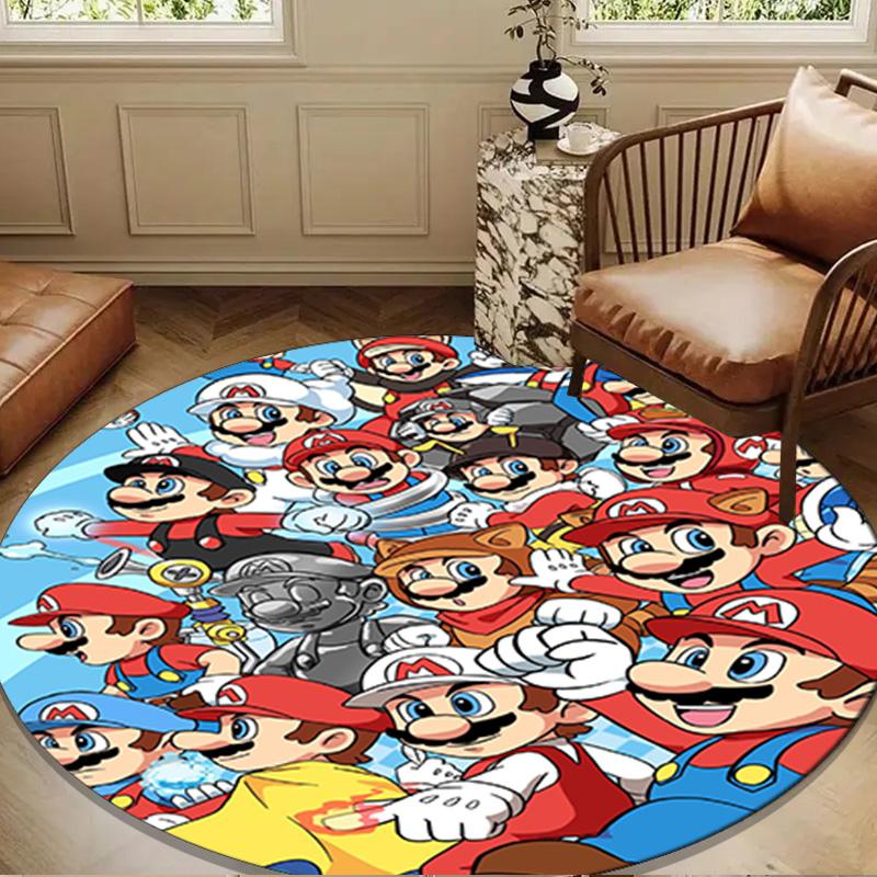 Princess Peach Adventure Round Rug for Livingroom,Bedroom, Palyroom, Chair Rug, Area rug, Circle Carpet, Large Size Fan Christmas gift