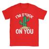 Cactus Im stuck on you Unisex T Shirt  Vintage Tees Short Sleeve Crew Neck TShirts Cotton Graphic Printed Clothes