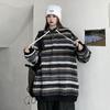 Autumn and Winter Vintage Striped Loose Pullovers Women Sweater Long Sleeve Casual Plus Size Knitted Sweaters Women Fashion O Neck Knit Jumpers 25361