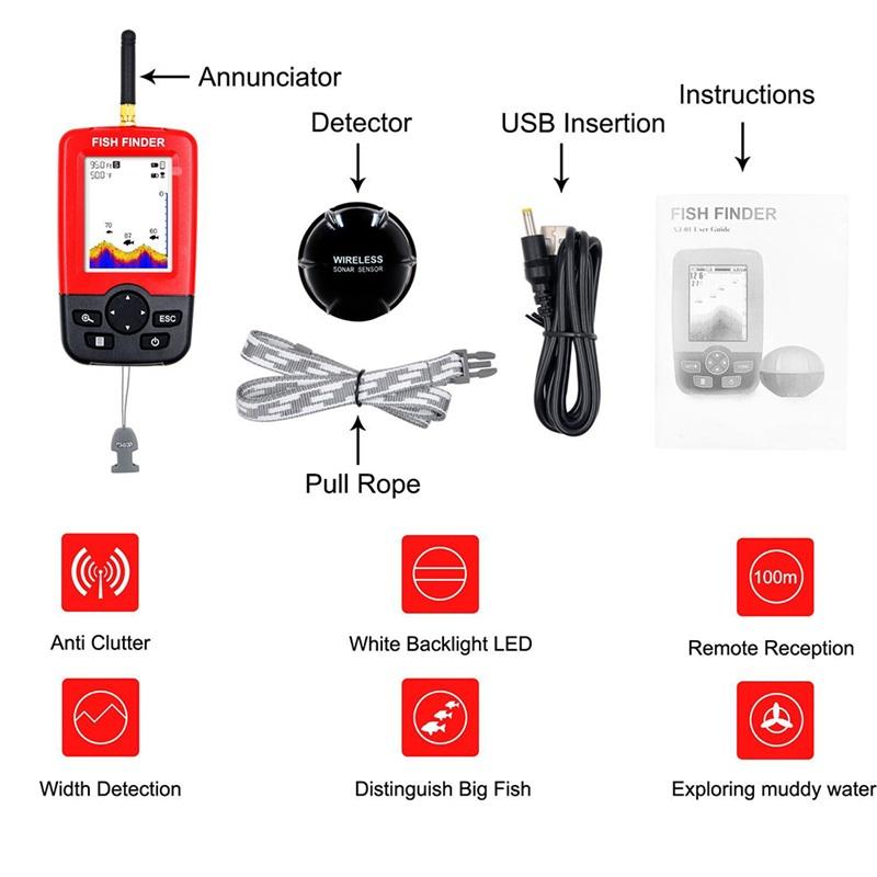 2025 NEW Smart Wireless Fish Finder Portable Sonar Fish Finders Fishing Echo Sounder Fishing Detector Fish Finder Fishing Access