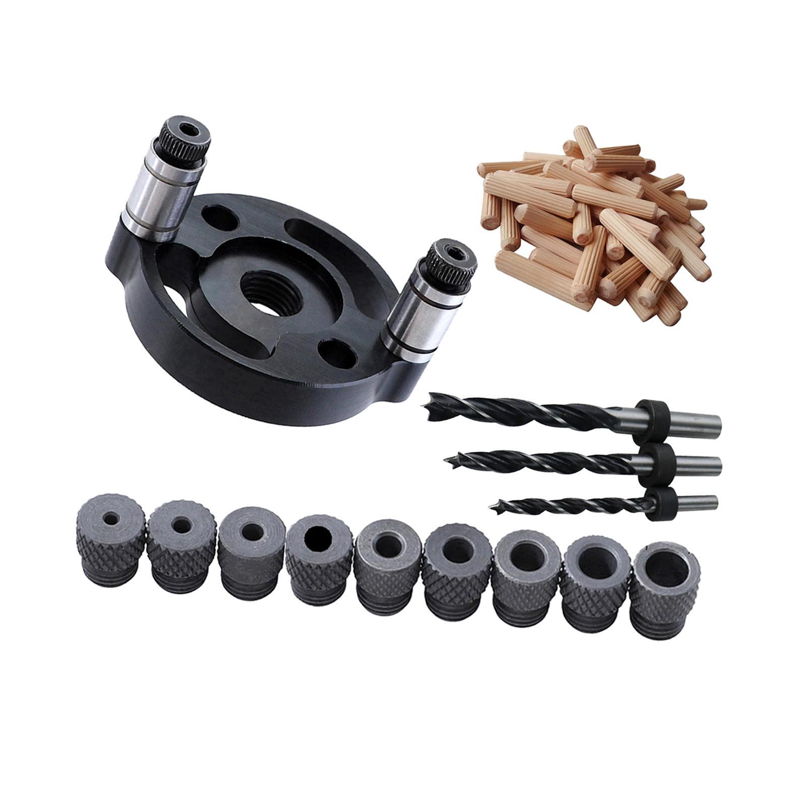 

Набор направляющих для сверления отверстий в дереве, направляющее приспособление для сверления 3 отверстий, анодированная поверхность, красный цвет чёрный