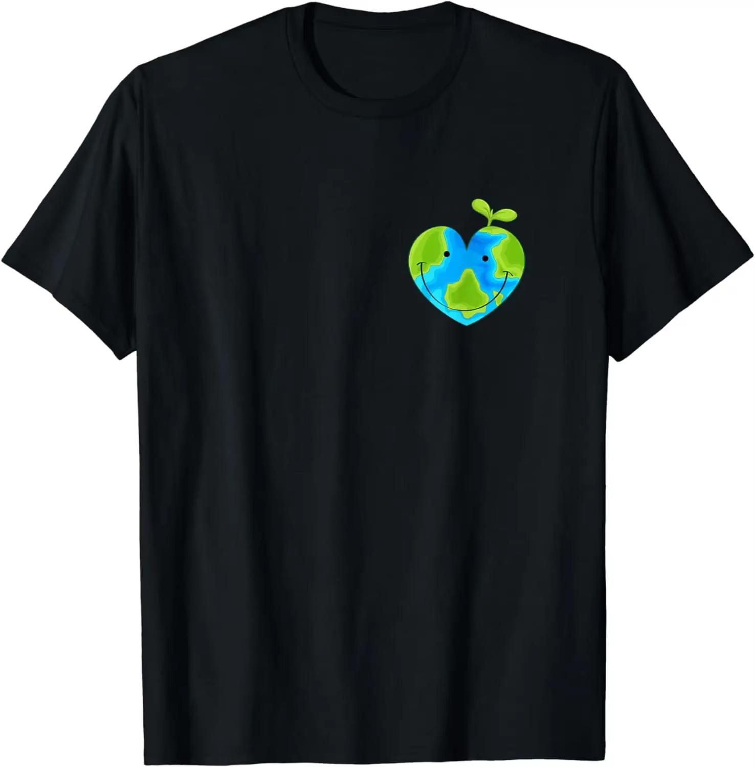 HOT SALE Gift of Love Heart of The Earth Earth Day T-shirt Men s Clothing Custom Printed Street Graphic Tee Camisetas Harajuku 4XL