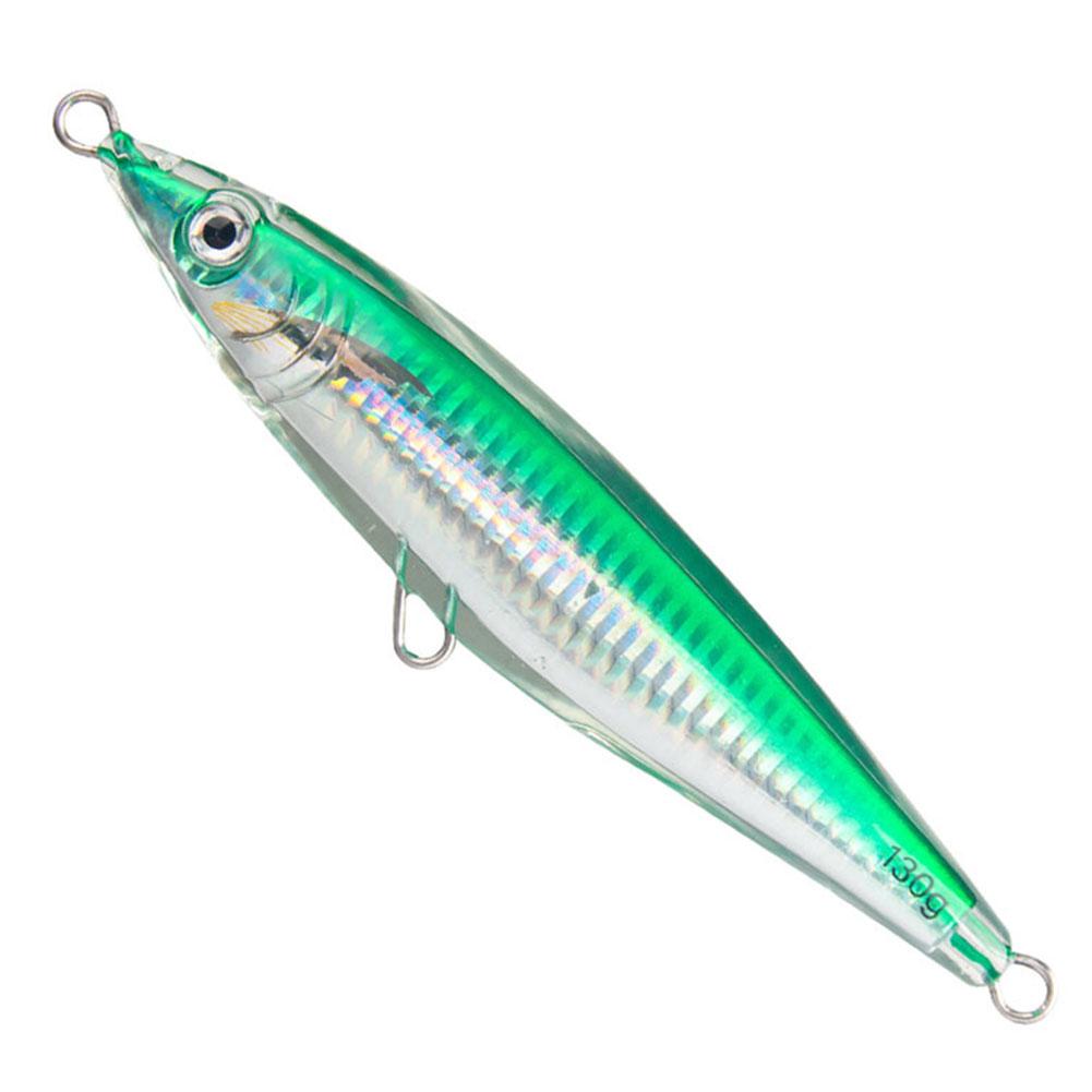 

130g Resin Pencil Fishing Lure Sinking Artificial Bait Saltwater Hard Bait for Saltwater Long Casting зелений